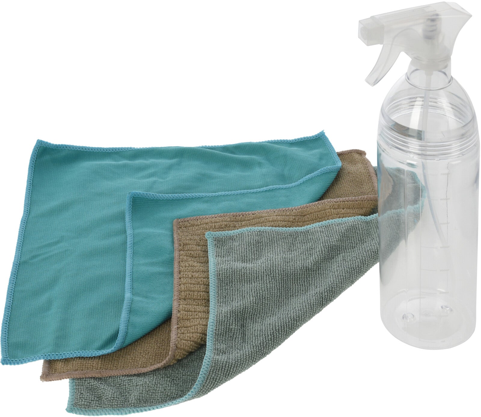 Atomizer With 3 Microfiber Cloths, Versatile Cleaning Set