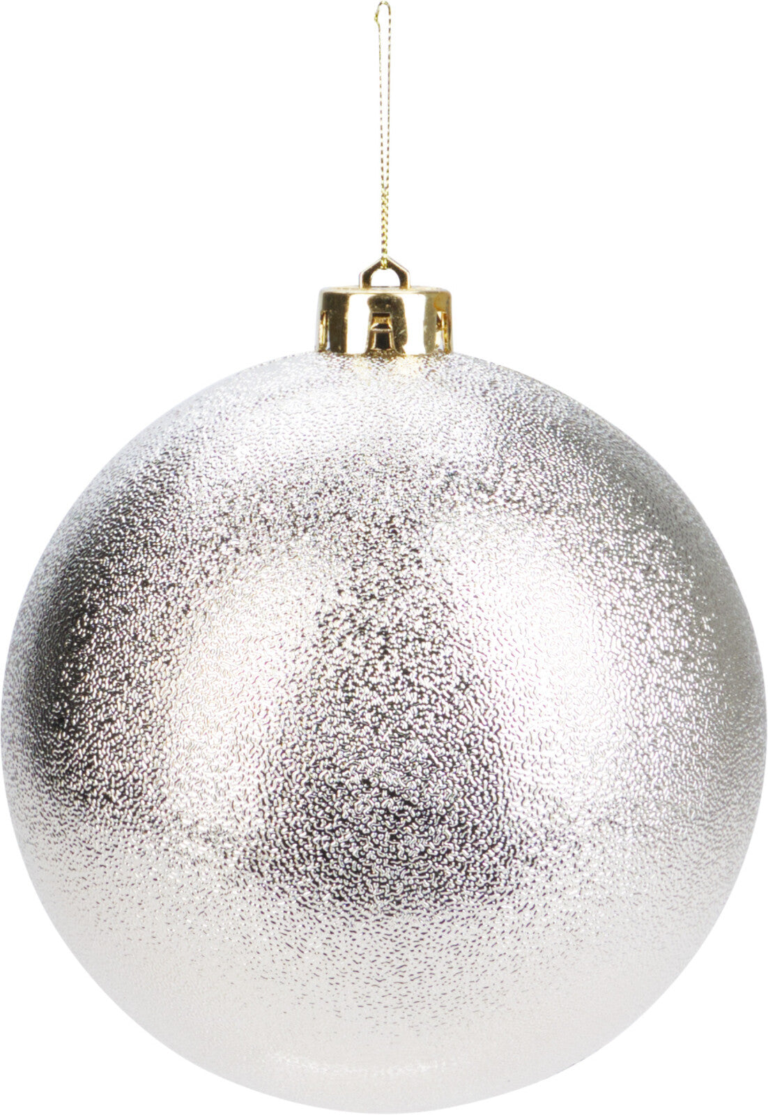 XMAS BALL 14cm Plastic Ornament - Light Gold, Matt/Shiny Silver, Pearl