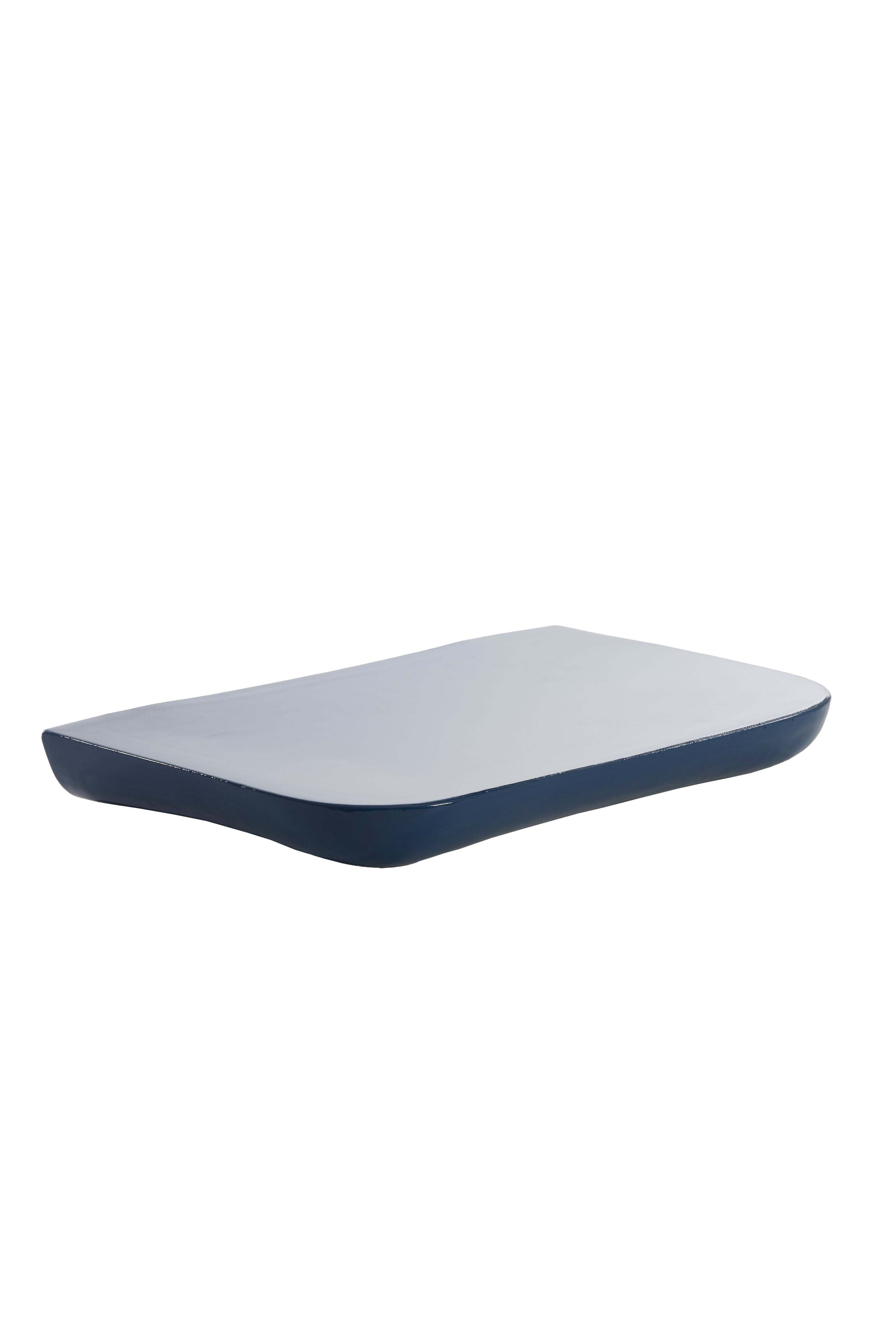 Wall Shelf Shiny Cobalt Blue Metal Floating Display 41x25 cm