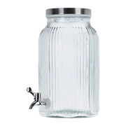 Beverage Dispenser Glass with Faucet - 5.6 L Capacity
