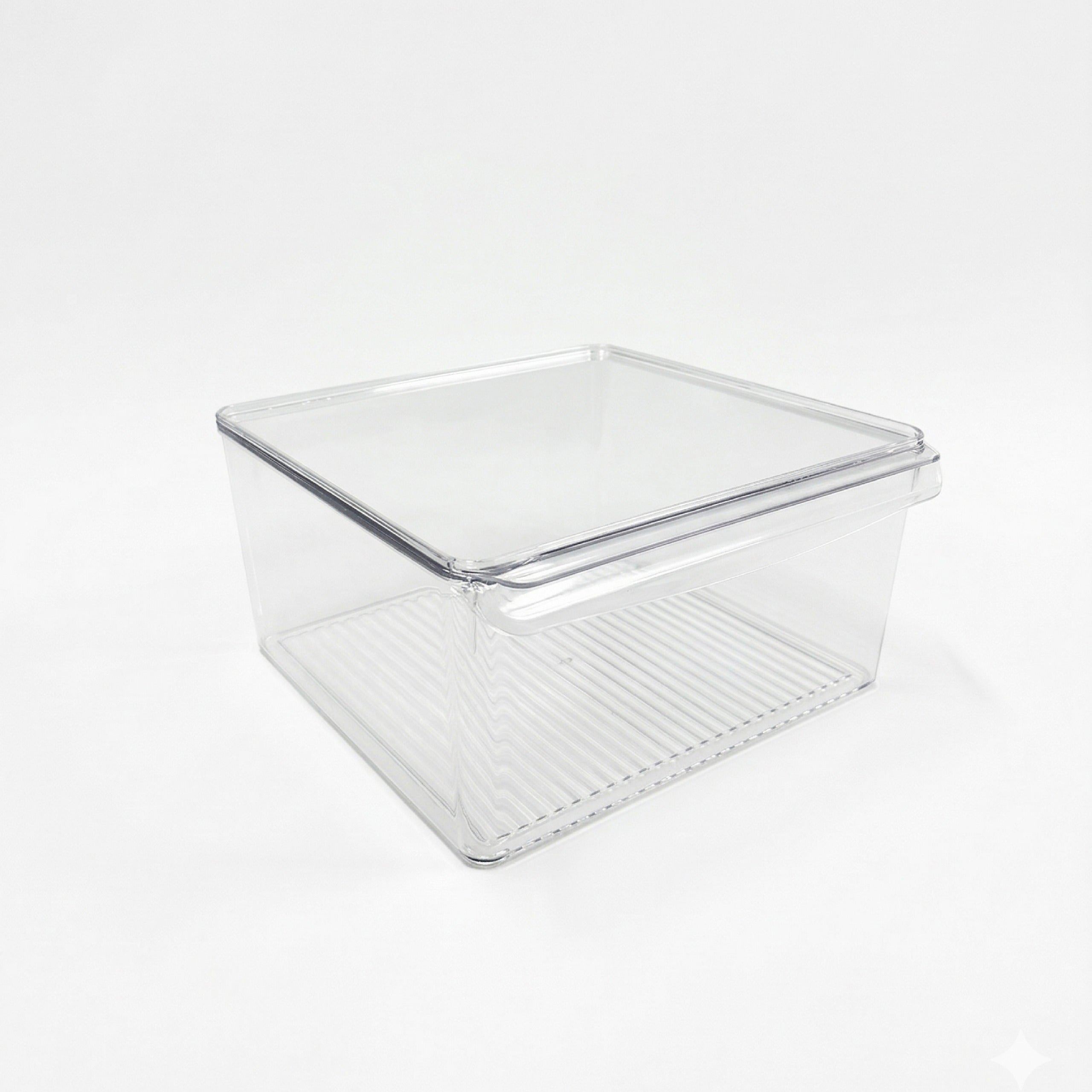 Clear Multipurpose Storage Organizer with Lid Stackable Plastic