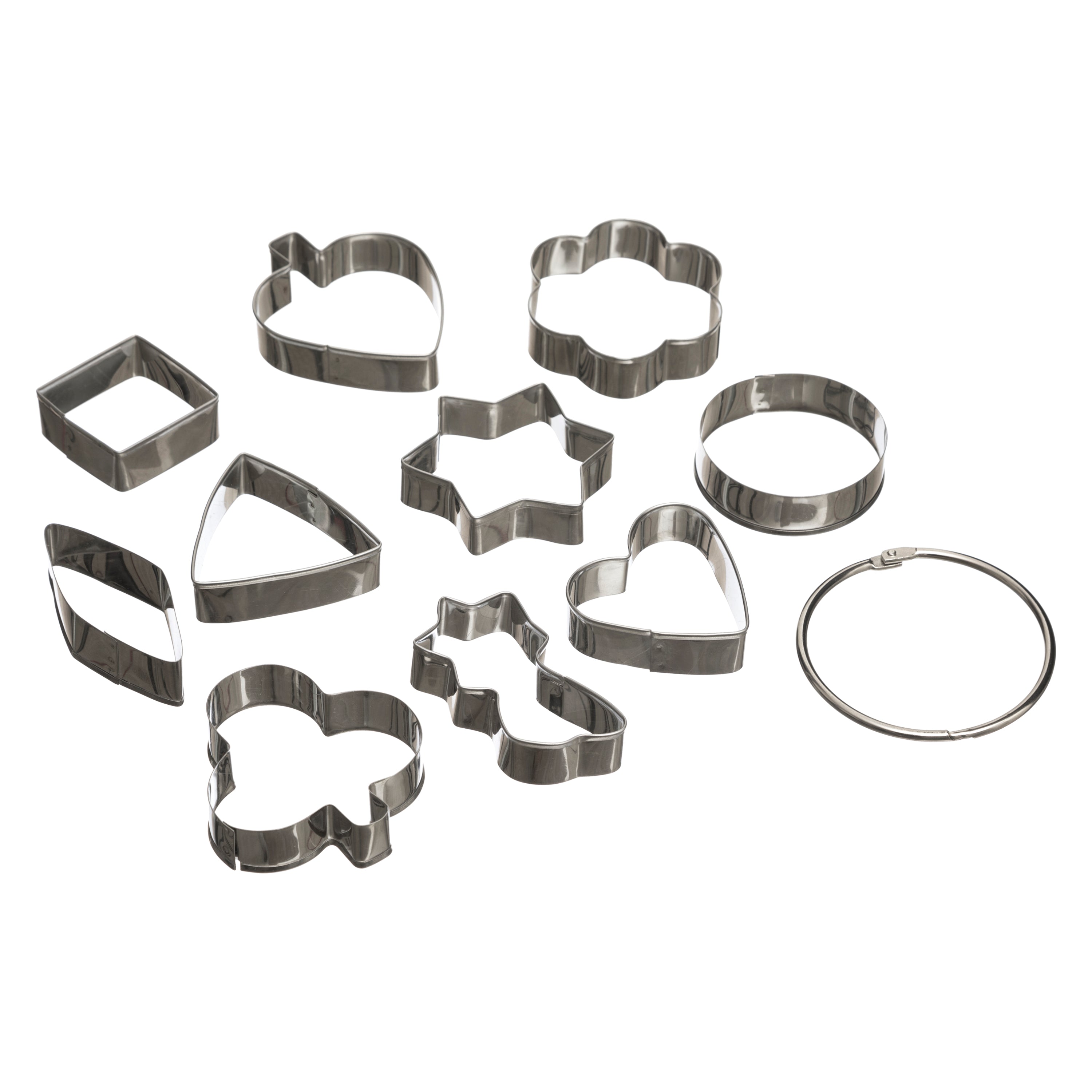 Cookie Cutter Set x 10 Pcs, Stainless Steel Shapes