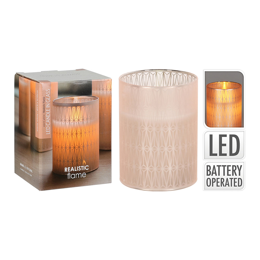 LED Candle in Glass Jar - Flameless, Safe, Atmospheric