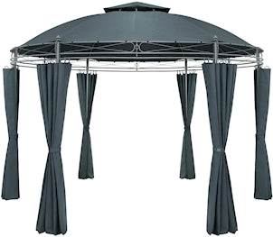 Casaria Gazebo Toscana Outdoor Round Pavilion UV50+ Waterproof Canopy