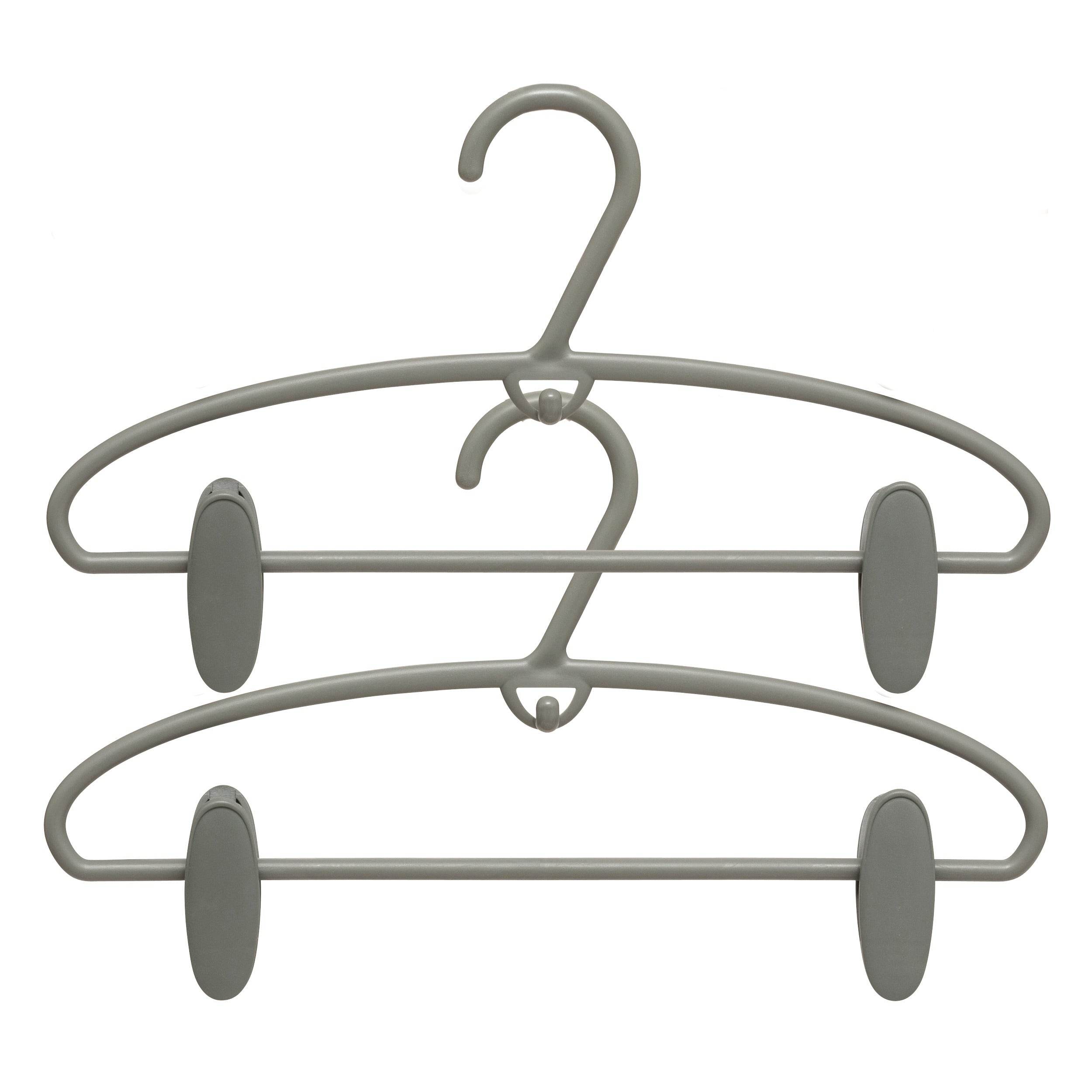 Set of 4 Hang'clip hangers - PP, Adjustable PVC Clips, Space-Saving