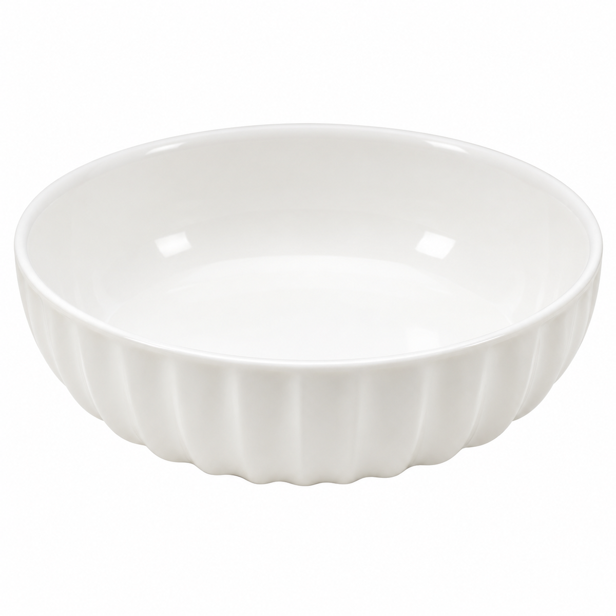 Porcelain Round Bowl – 30 cm White