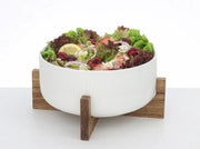 Salad Bowl with Wooden Stand