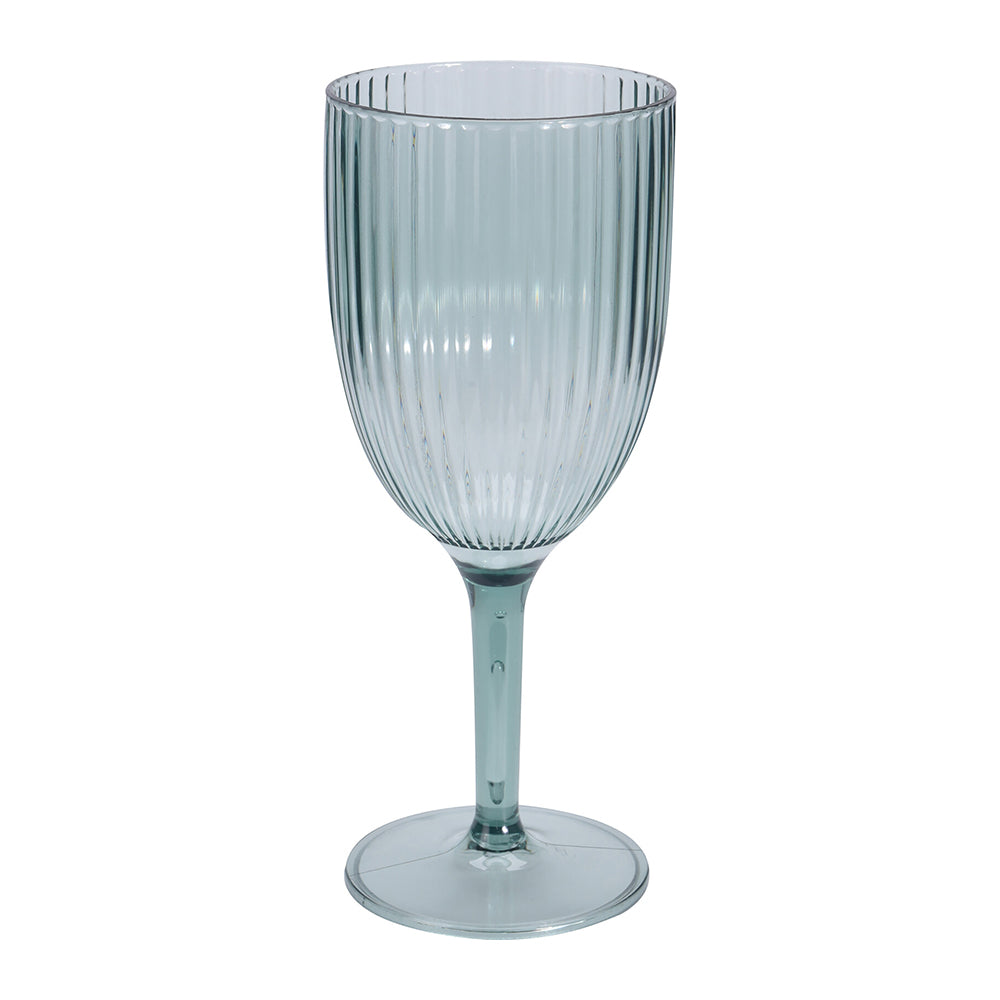 Plexi Wine Glass - Green, 400 ML