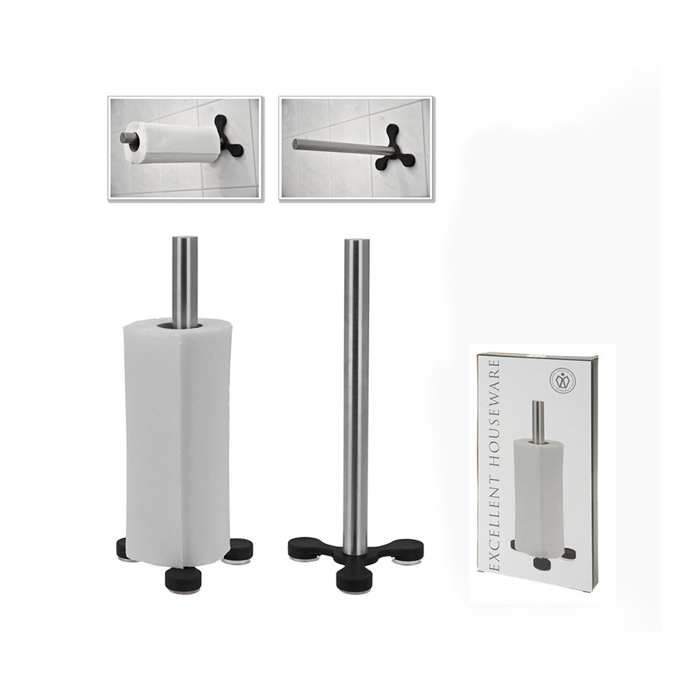 Stainless Steel Kitchen Roll Holder with Suction Cups