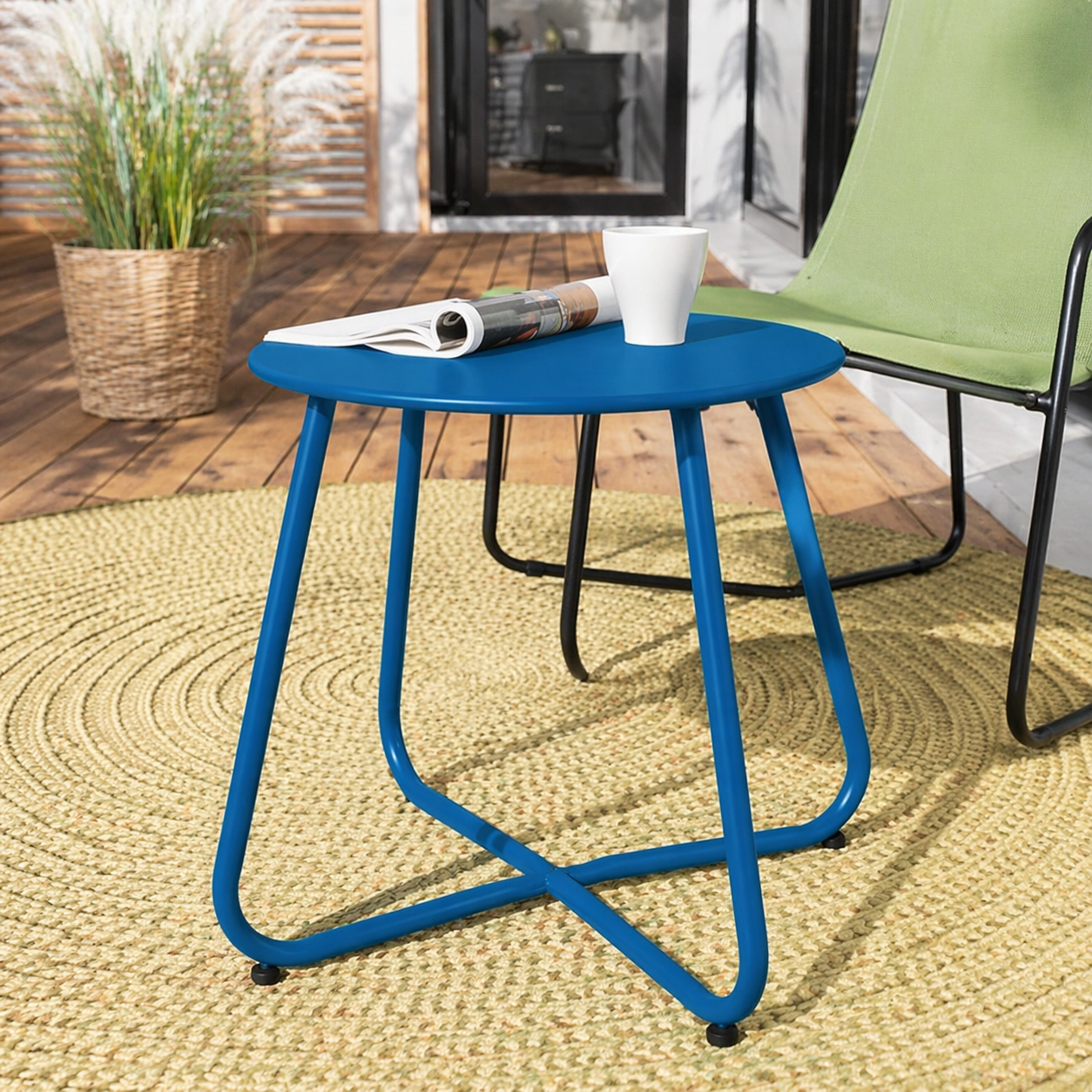Round Steel Side Table 50×45 cm
