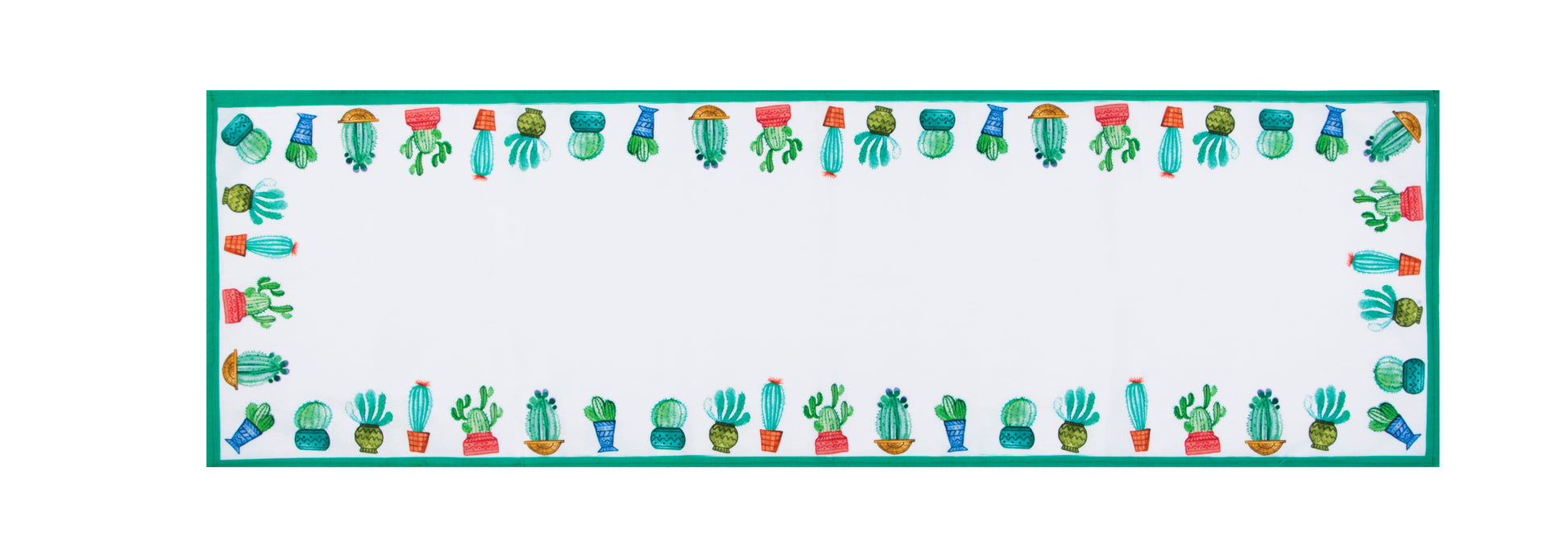 Cactus Runner 45x140 cm - 100% Cotton Stylish Home Decor