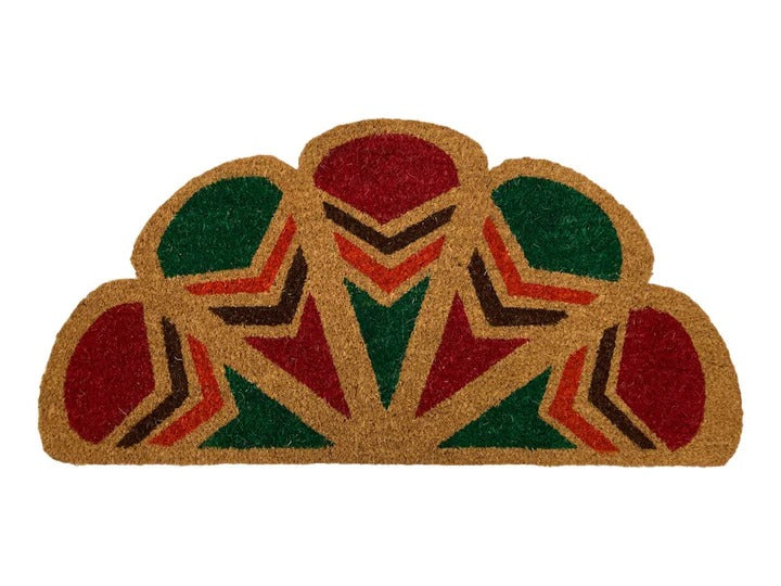 Coco Half Flower Doormat with PVC Backing