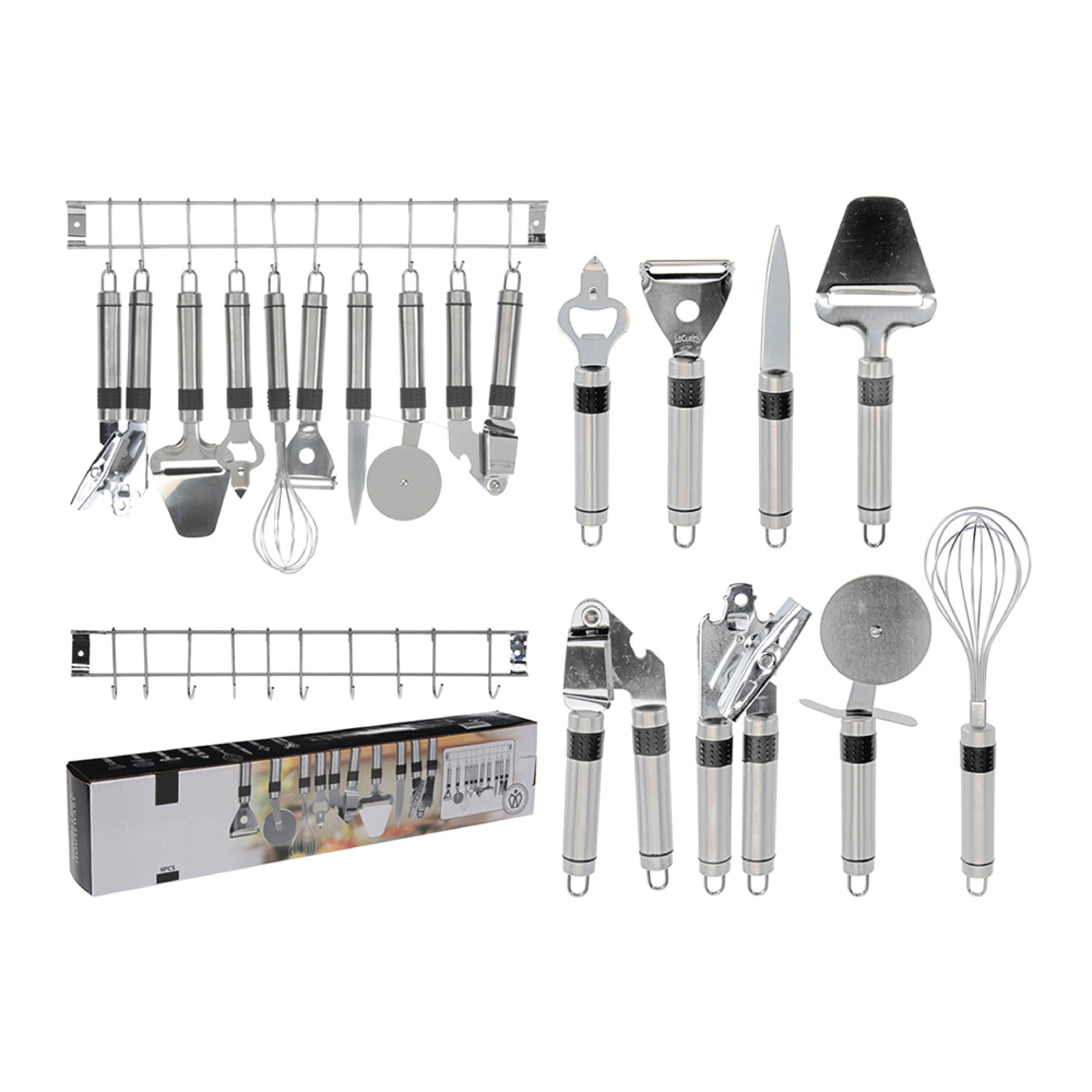 Kitchen Set 9Pcs Stainless Steel Utensils with Stand