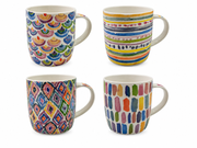 Porcelain Mug with Colorful Art Design