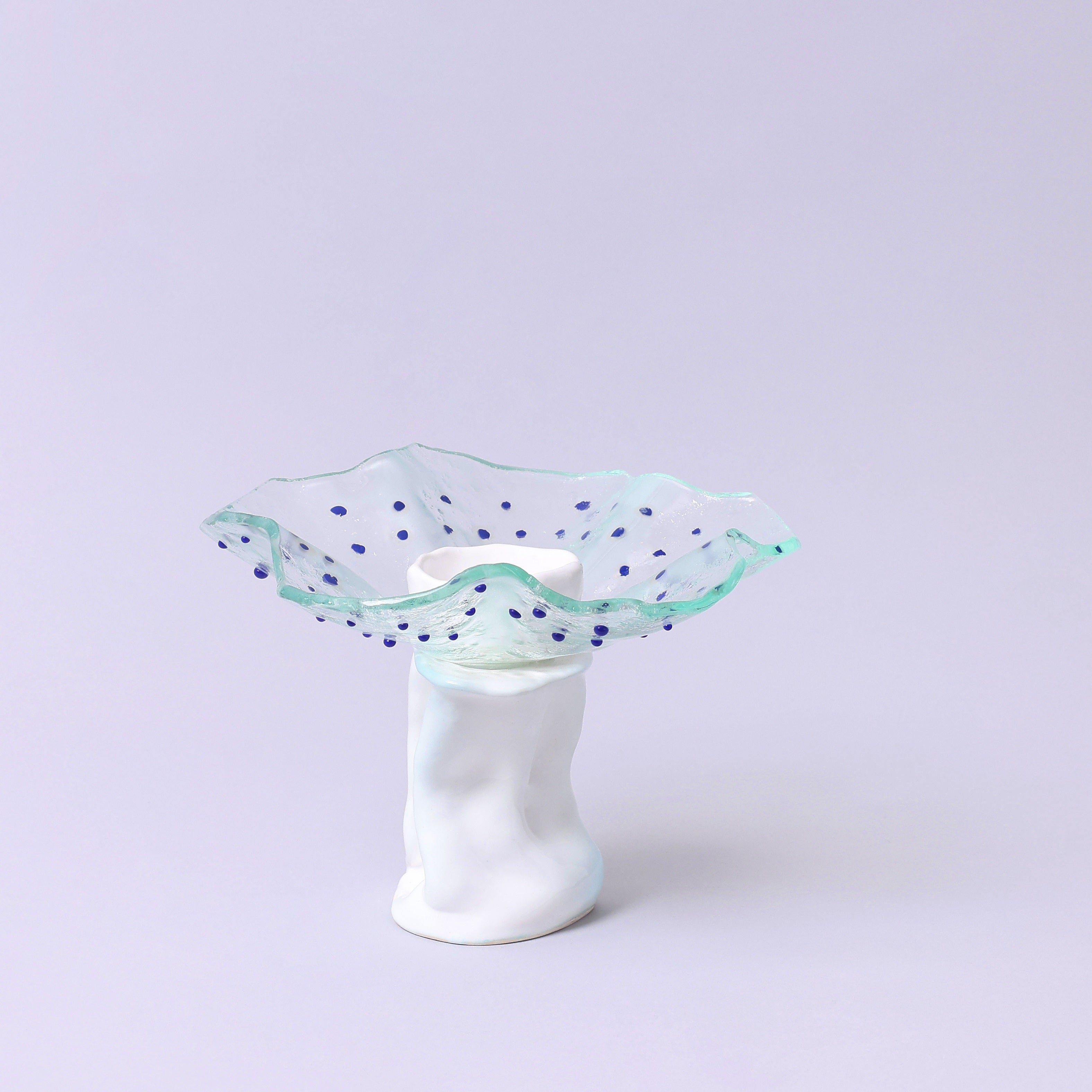 Handmade Glass Ceramic Serving Bowl