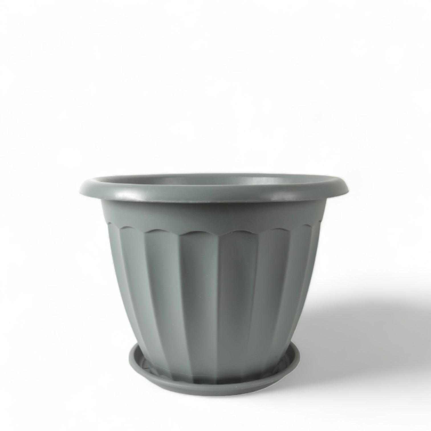 Toscana Flowerpot with Tray - Durable Plastic Design