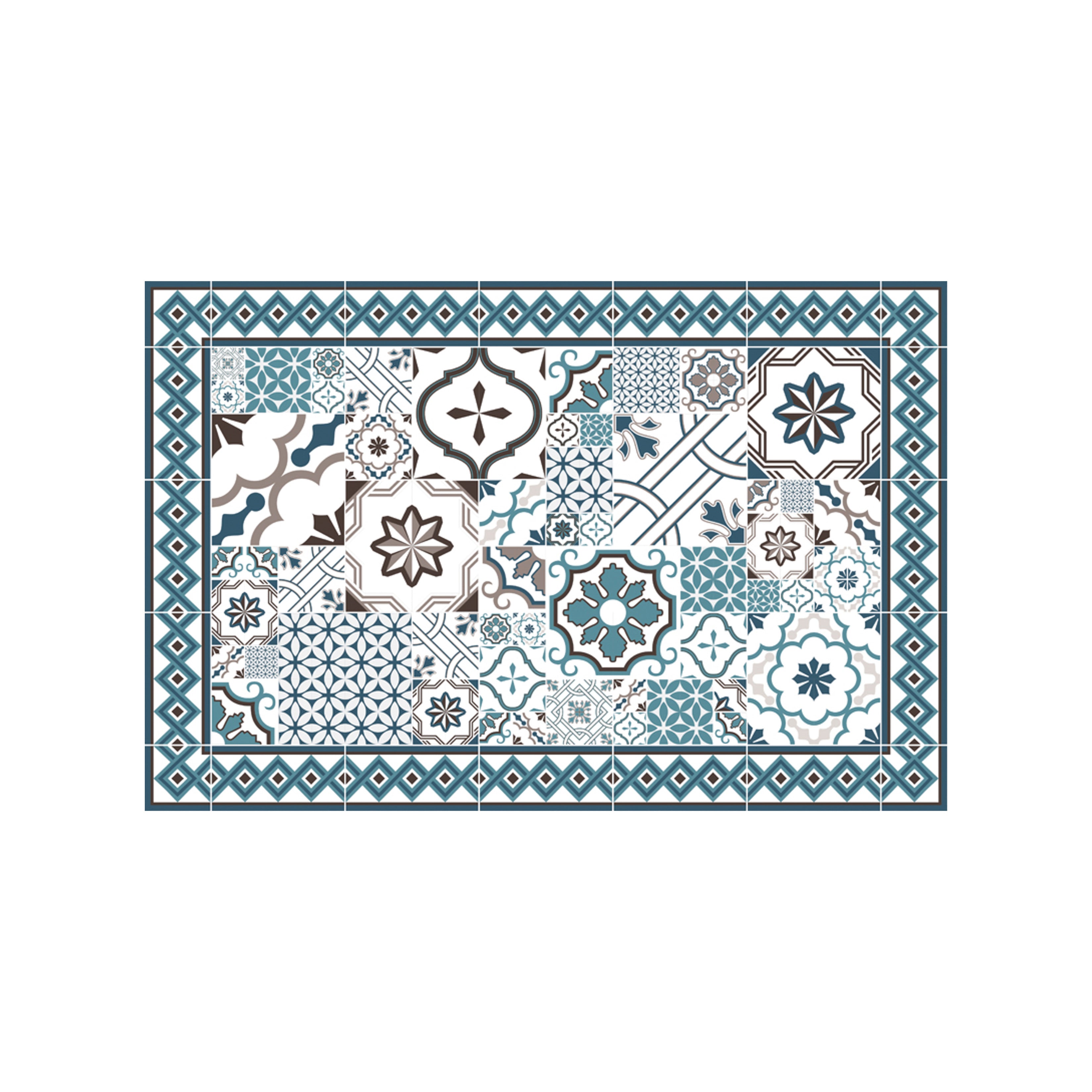 Vinyle Rug Mosaiq PVC Mat, 50x75 cm