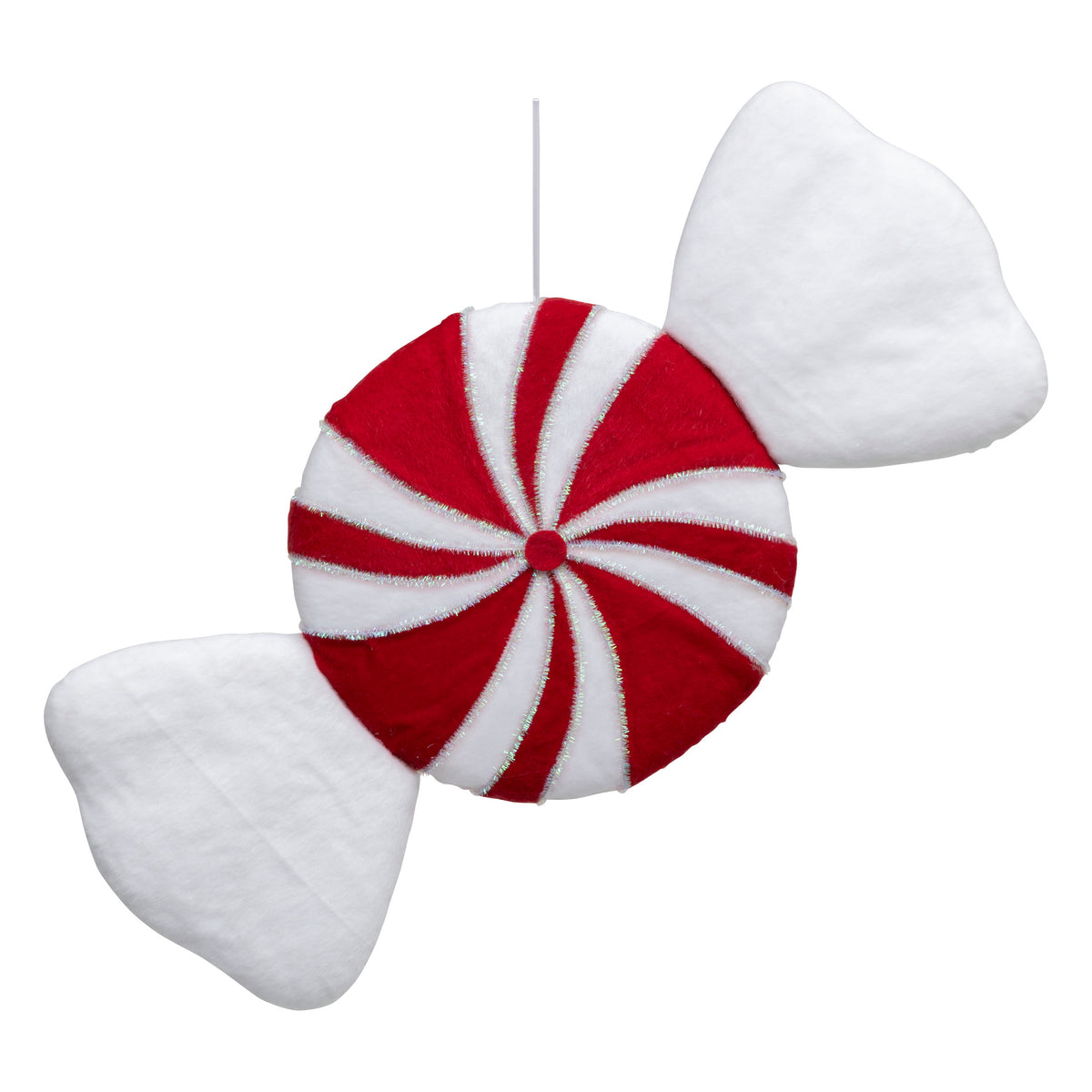 Round Candy Hanging Peppermint Christmas Decoration - Red & White 60cm
