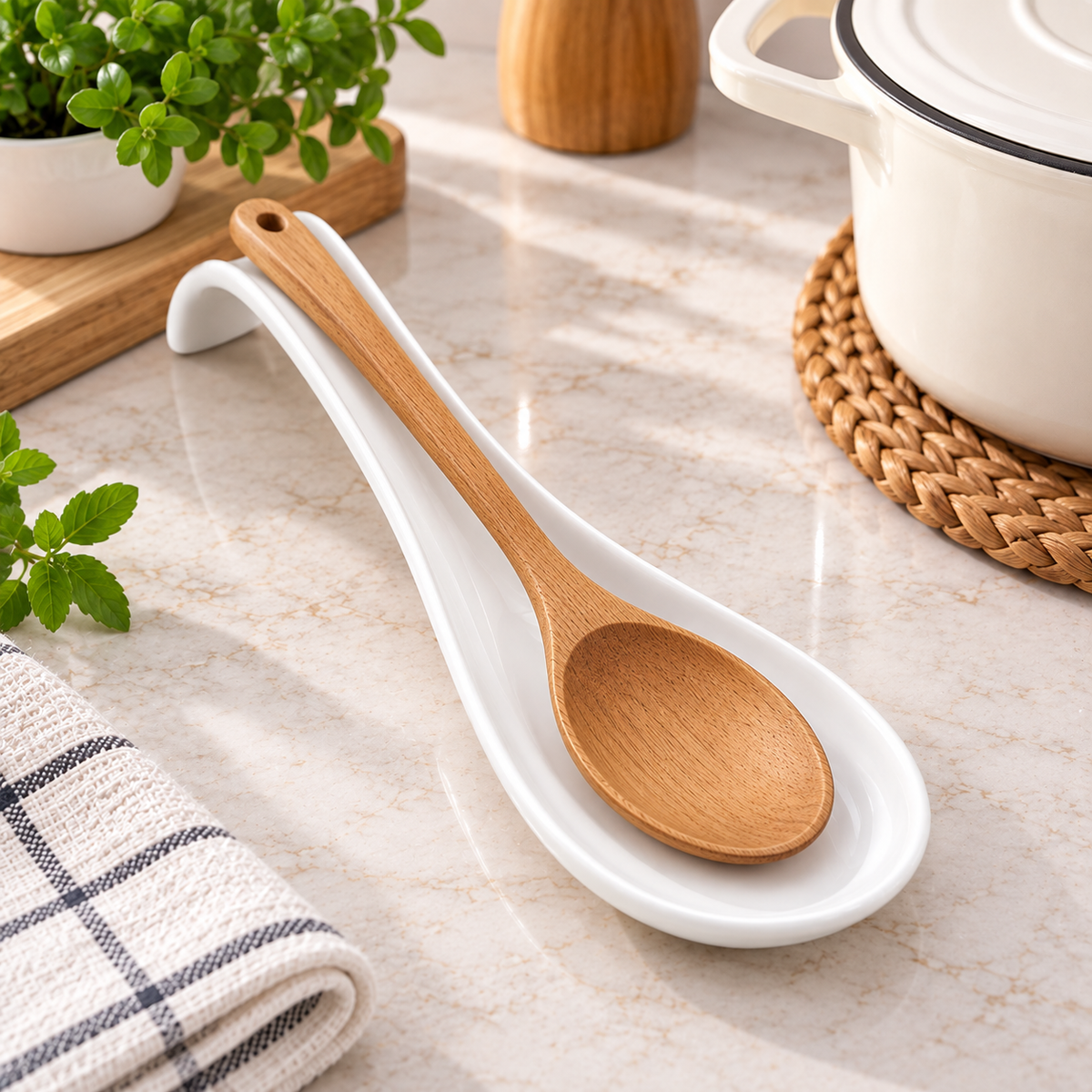 Porcelain Spoon Holder 23 × 8.5 cm