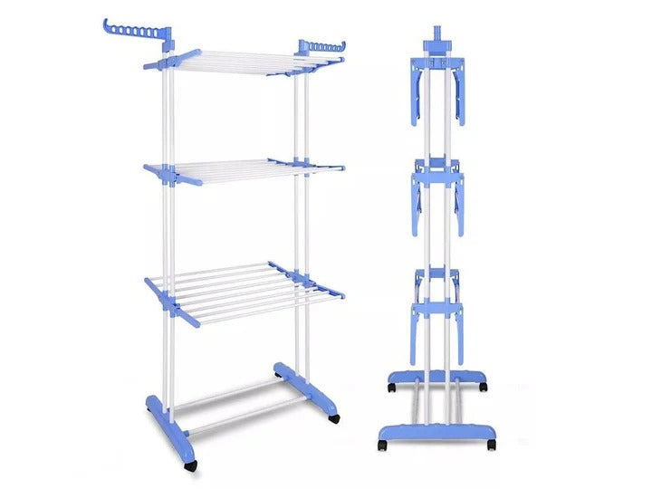 Three-Layered Clothes Dryer with Wheels