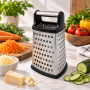 Stainless Steel 4-Sided Box Grater with Silicone Base