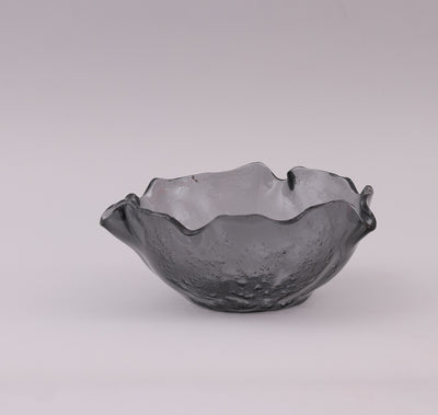 Handmade Black Glass Salad Bowl