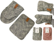 Oven Mitt & Potholder Set with Silicone Grip