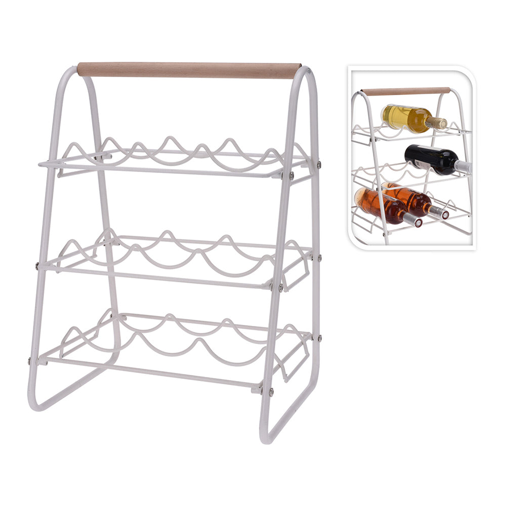 Wine Rack Metal For 9 Bottles