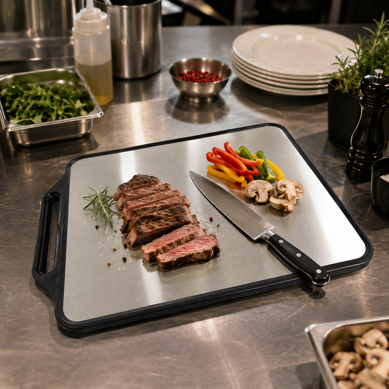 Stainless Steel Cutting Board – 31 cm