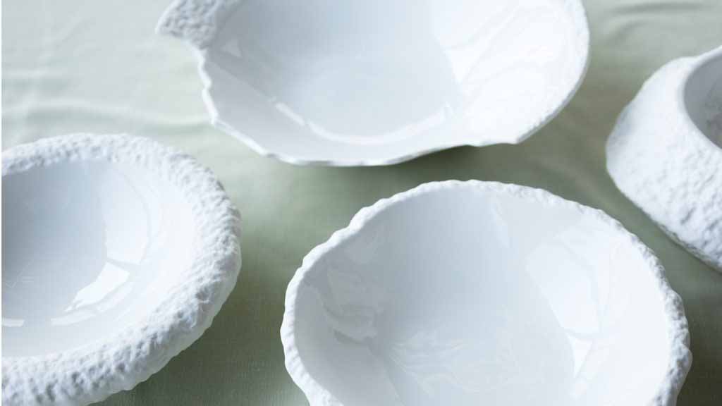 Porcelain Serving Bowl Calcaire Textured Ceramic 20.5 cm Serveware