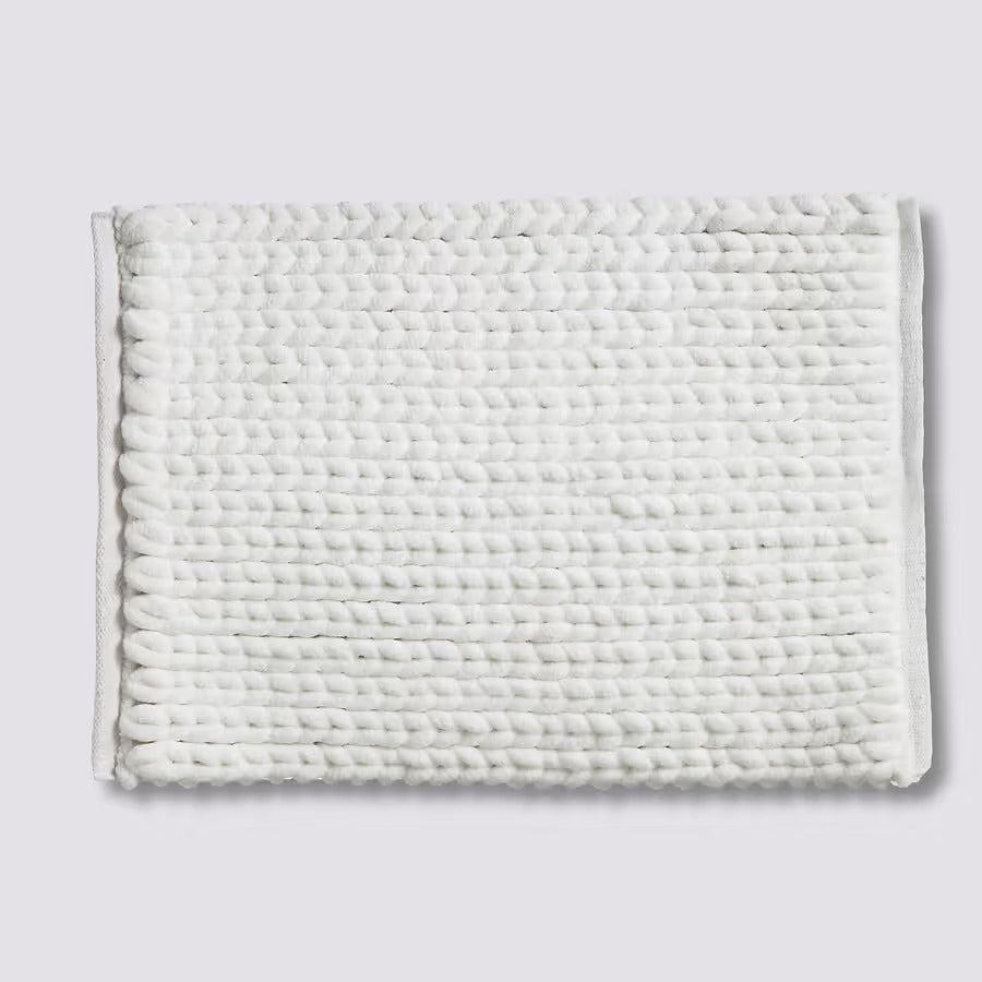 THICK BATHMAT BETON Grey/White Rectangle 75x50cm