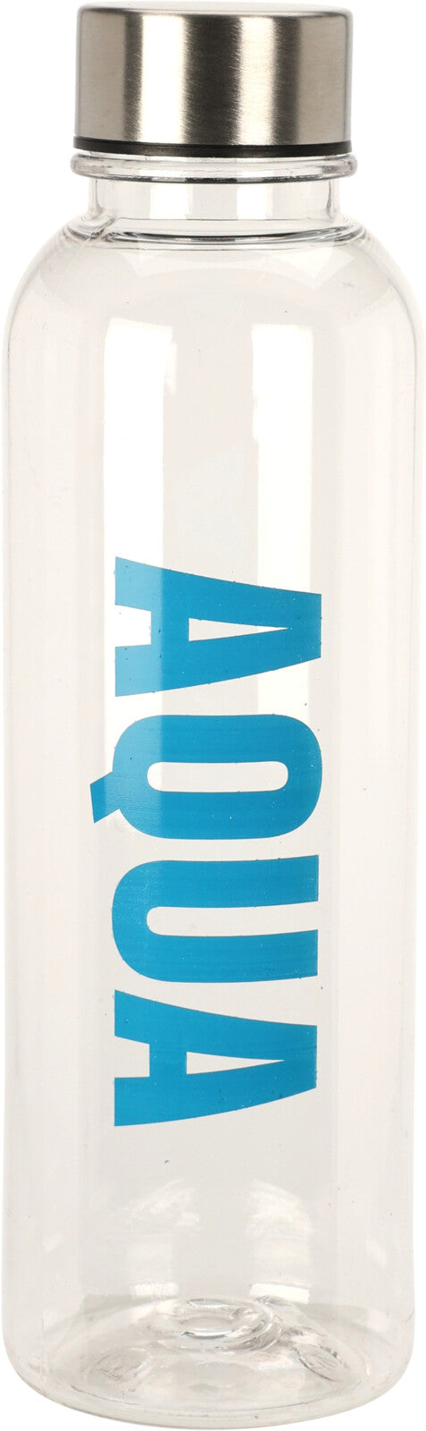 Transparent Water Bottle with Metal Screw Cap, 500ml