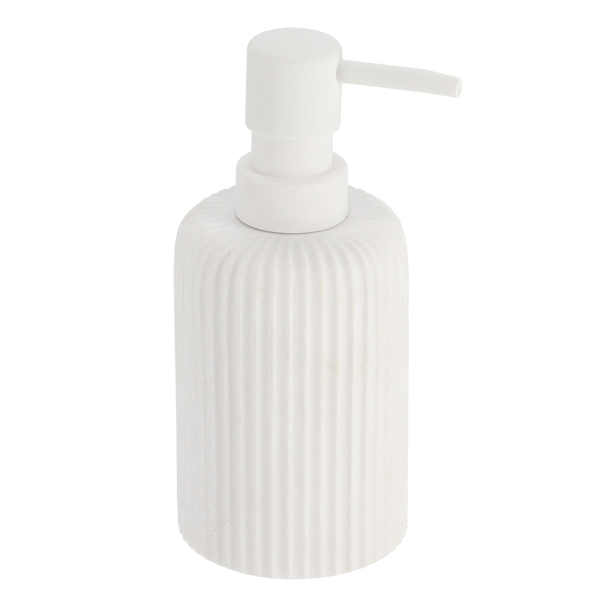 Soap Dispenser with Stripes Polyresin 230ml Modern Bathroom Accessory