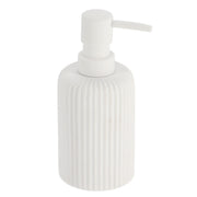 Soap Dispenser with Stripes Polyresin 230ml Modern Bathroom Accessory