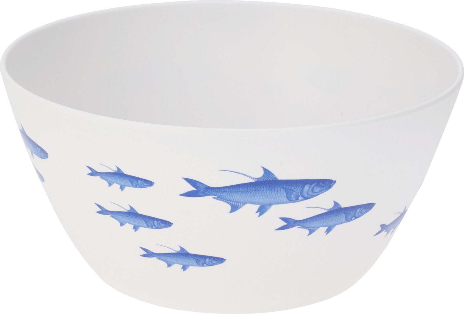 Bowl Melamine Sea Serving Bowl 25 cm Blue Sea Motif White