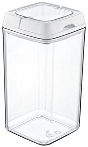 LOCKED ACRYLIC FOOD STORAGE SQUARE - 1.5LT, Food-Safe, PS with Silicon Ring