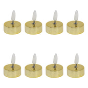 Set of 8 LED tealight candles 5.5 cm diameter - Gold / Silver