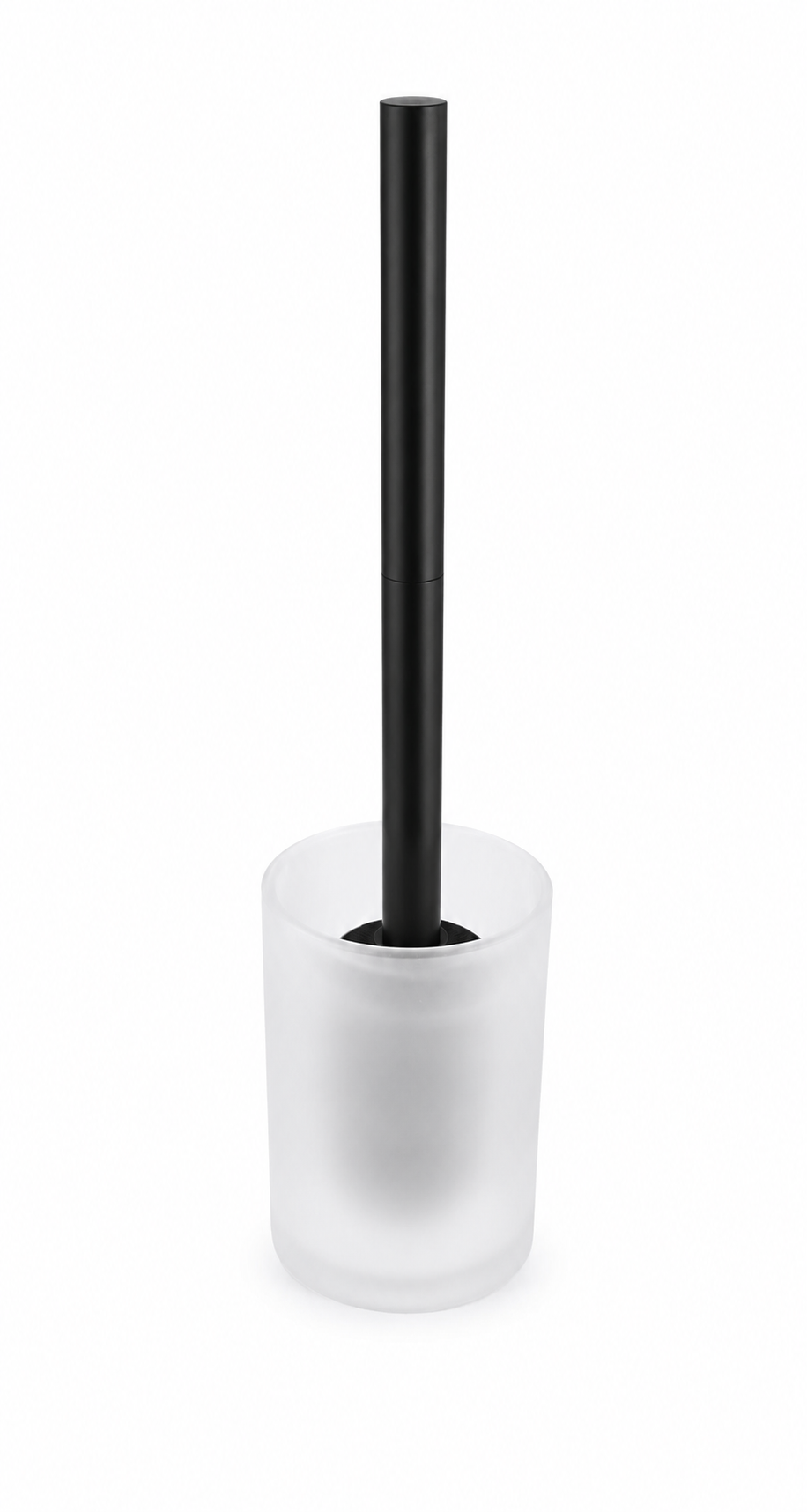 Frosted Glass Toilet Brush Holder