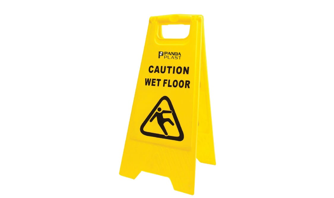 Plastic Caution Wet Floor Warning Sign