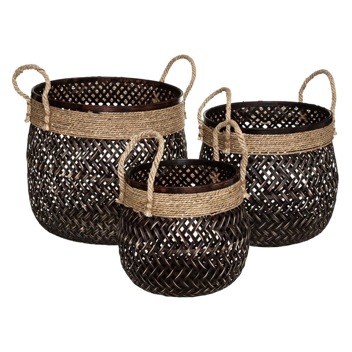 Yanis Round Basket Bamboo