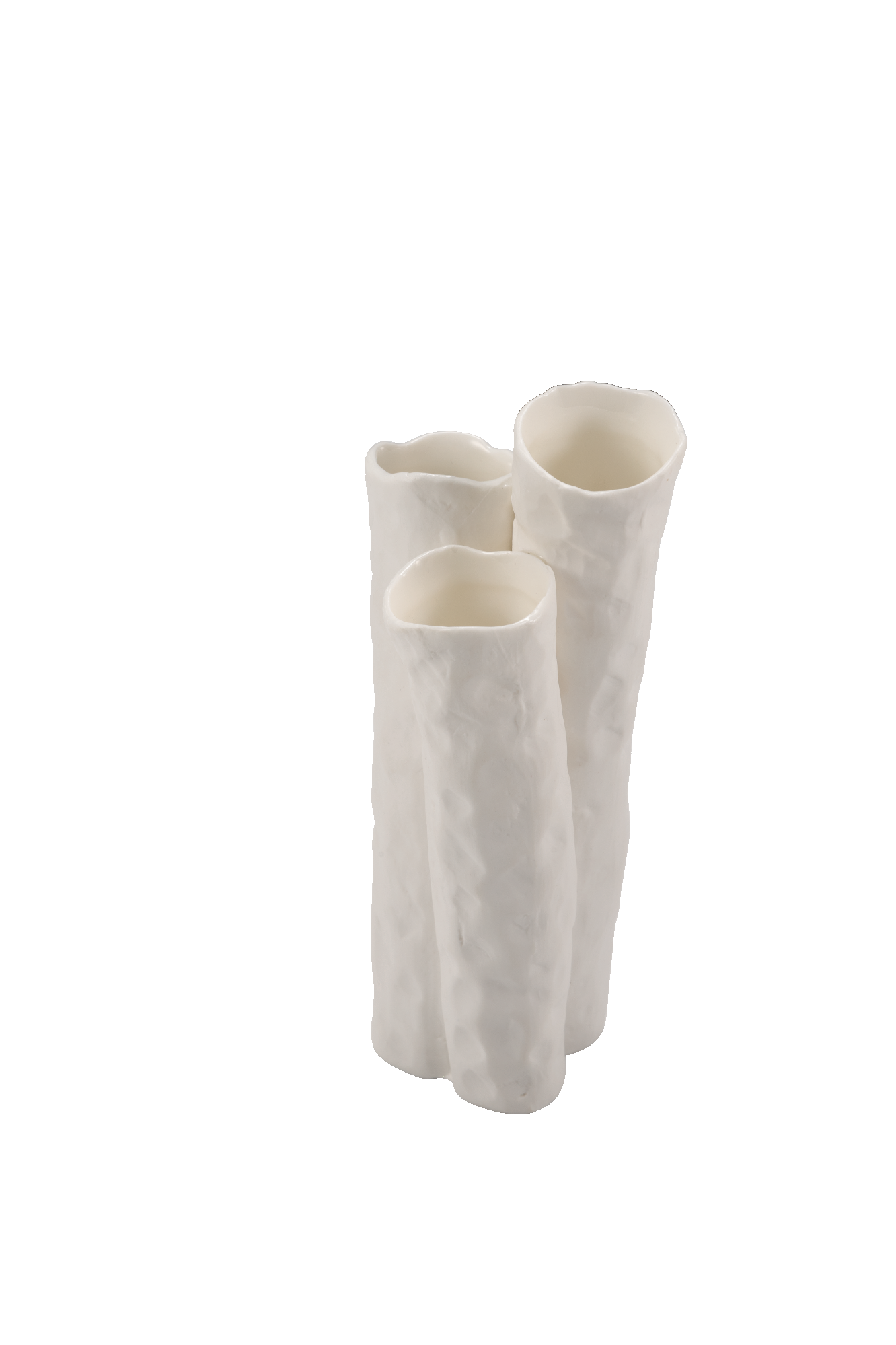 Breadstick Holder 3 Holes Glossy White Matt New Bone China Table Organizer