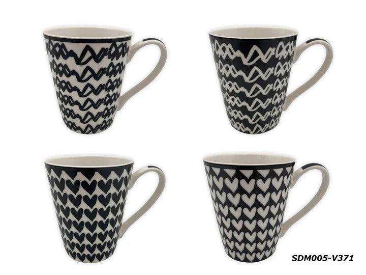 Porcelain Mug with Heart Design