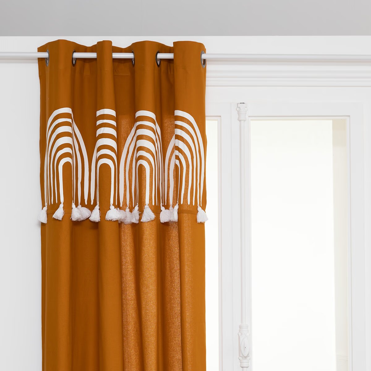 Soleya Print Curtain with Tassels, Cotton, 140x260 cm