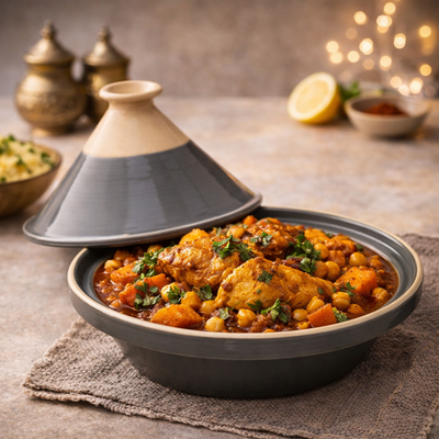 TAJINE DISH ASMA - Stylish Plate with Cover