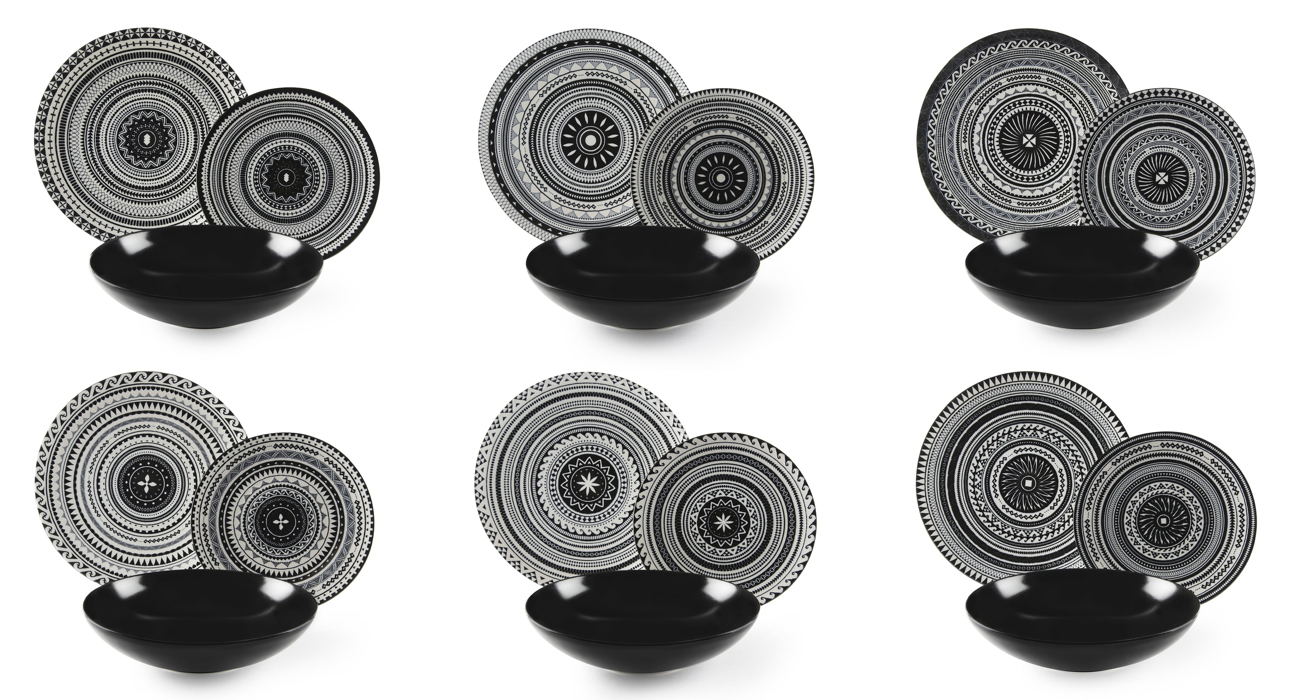 Etnik Dinner Set – Stylish 18-Piece Ceramic Tableware