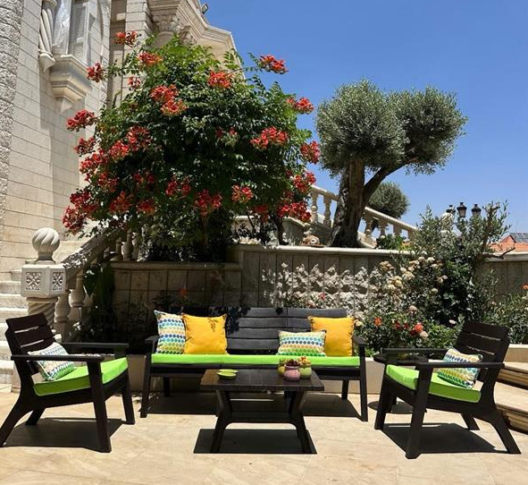 Portofino Set 3 Resin Fiberglass Outdoor Lounge Set for Garden or Patio