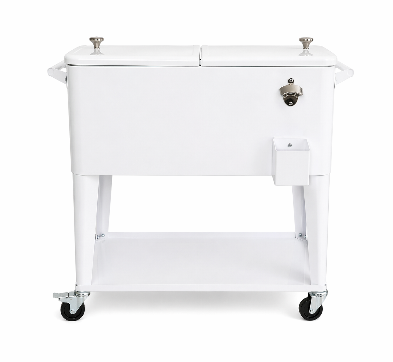 75L Rolling Metal Outdoor Cooler with Wheels