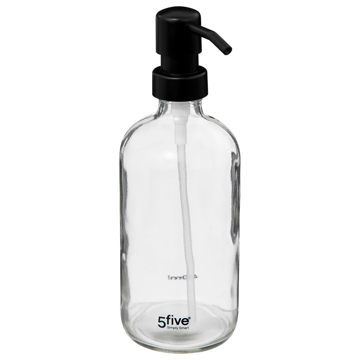 Glass Soap Dispenser with Black Pump, 450ml